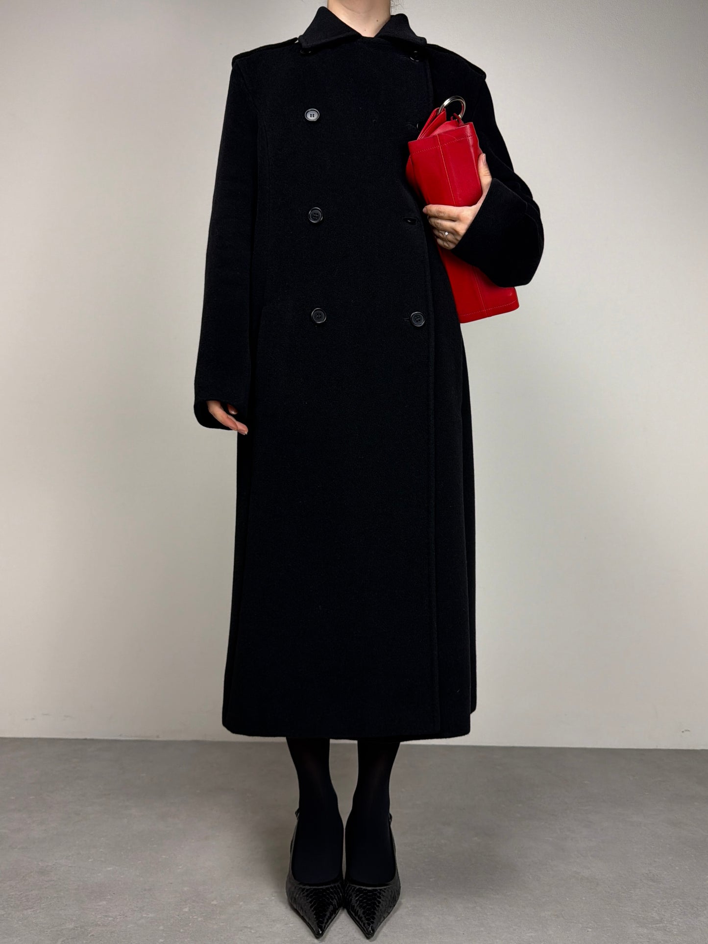 Cappotto vintage Made in Italy in angora, lana e cashmere