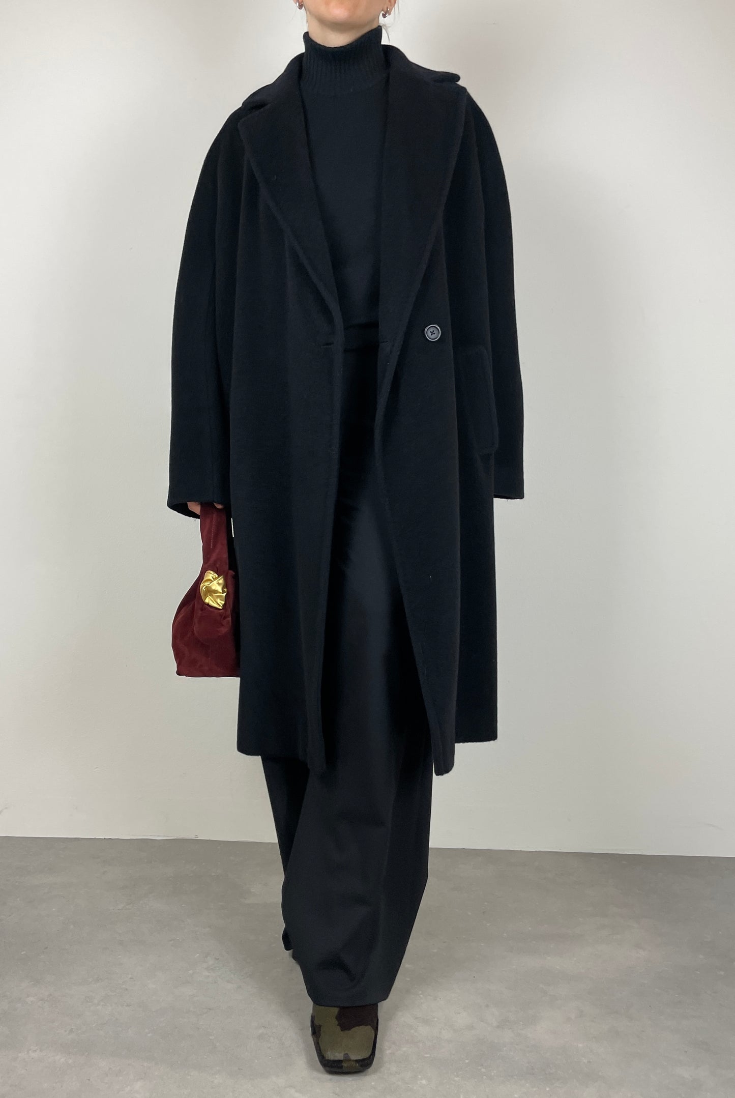 Black wool coat