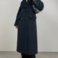 Cappotto lungo in pura lana color grigio