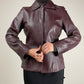 Giacca vera pelle bordeaux