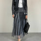 Camicia bicolor in tulle plissettato