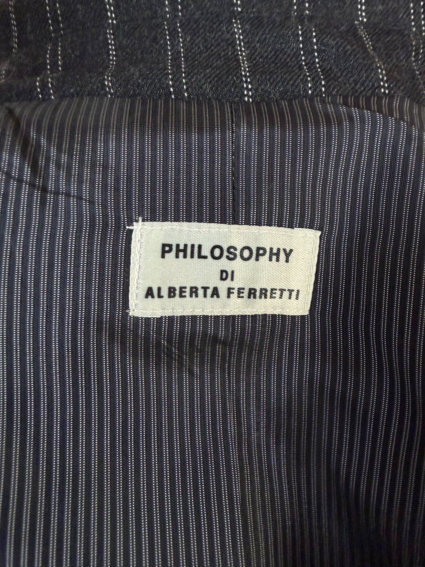 Philosophy di Alberta Ferretti completo in lana gessata