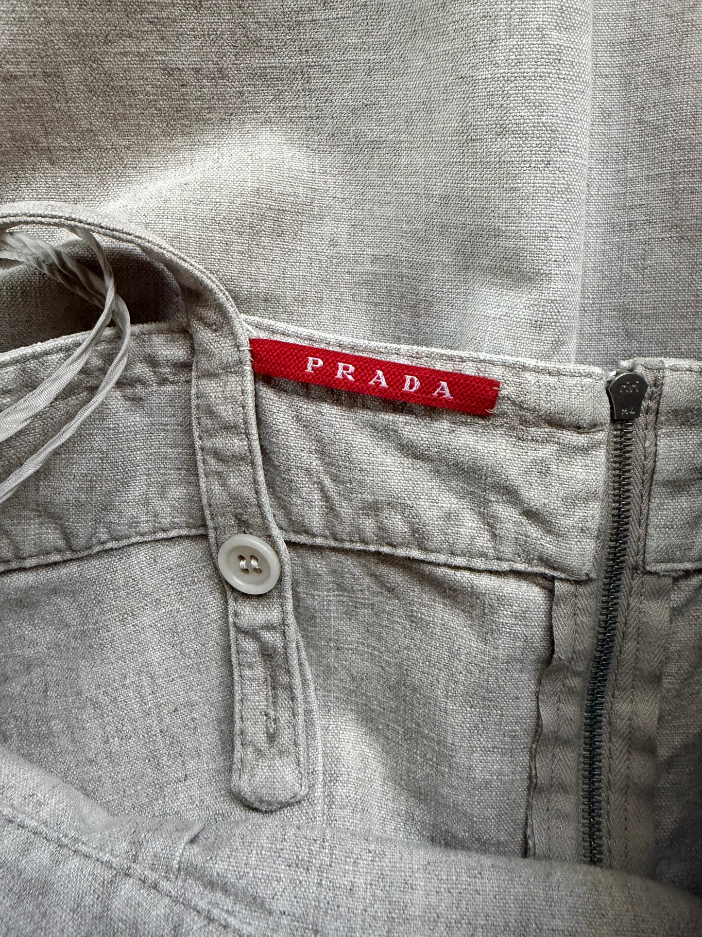 PRADA abito in cotone e lino