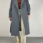 Cappotto in beaver di pura lana vergine color grigio