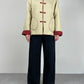 Piumino vintage in seta e cotone double face