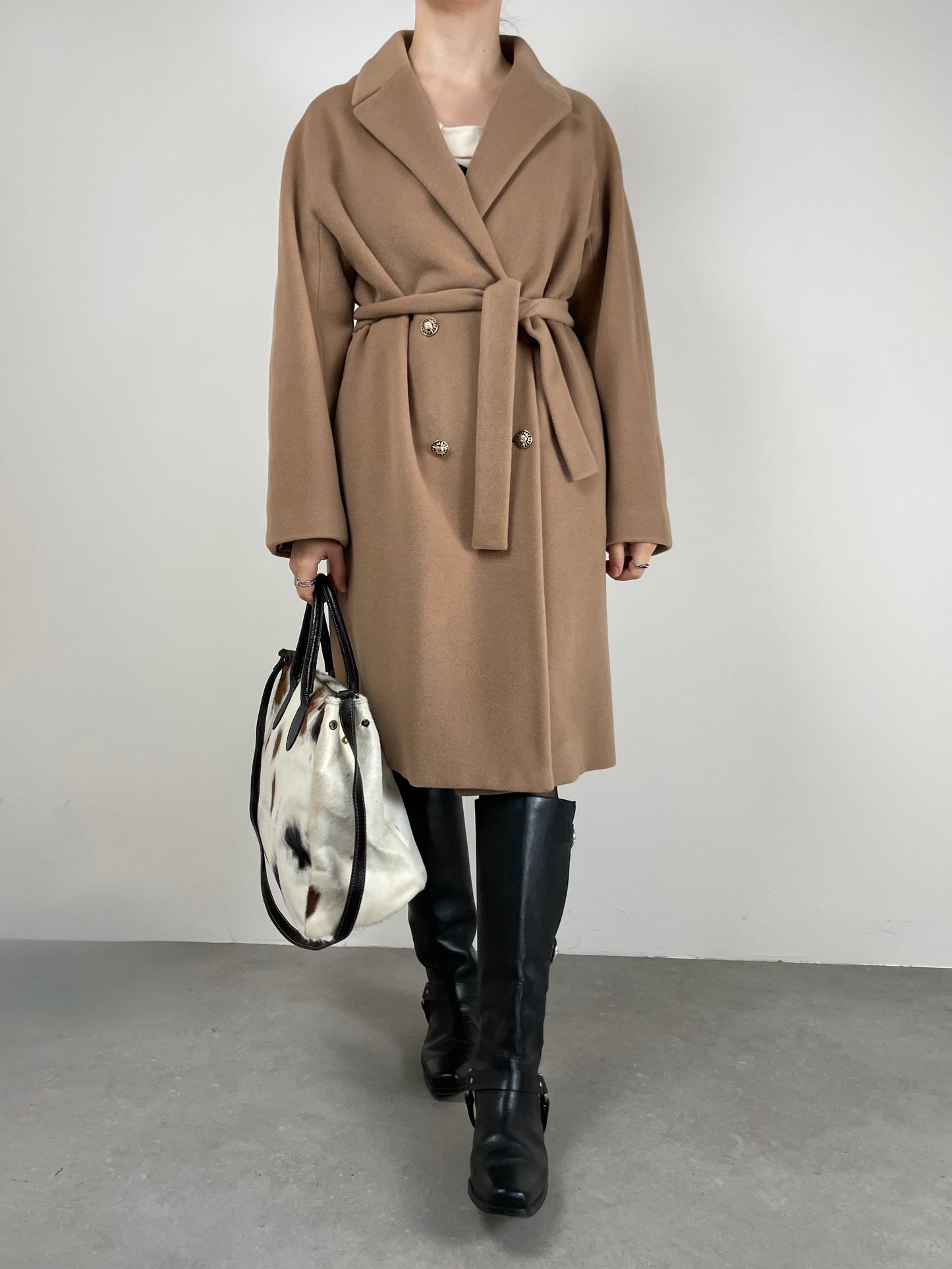 Cappotto vintage Made in Italy in lana, angora e cashmere