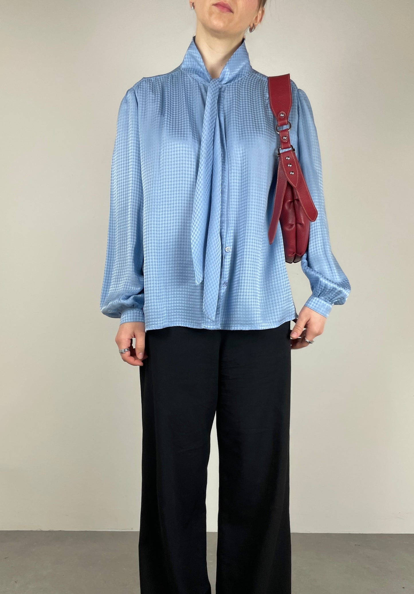 Light blue silk blouse