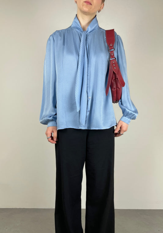 Light blue silk blouse