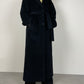 Black wool long coat