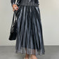 Gonna bicolor in tulle plissettato