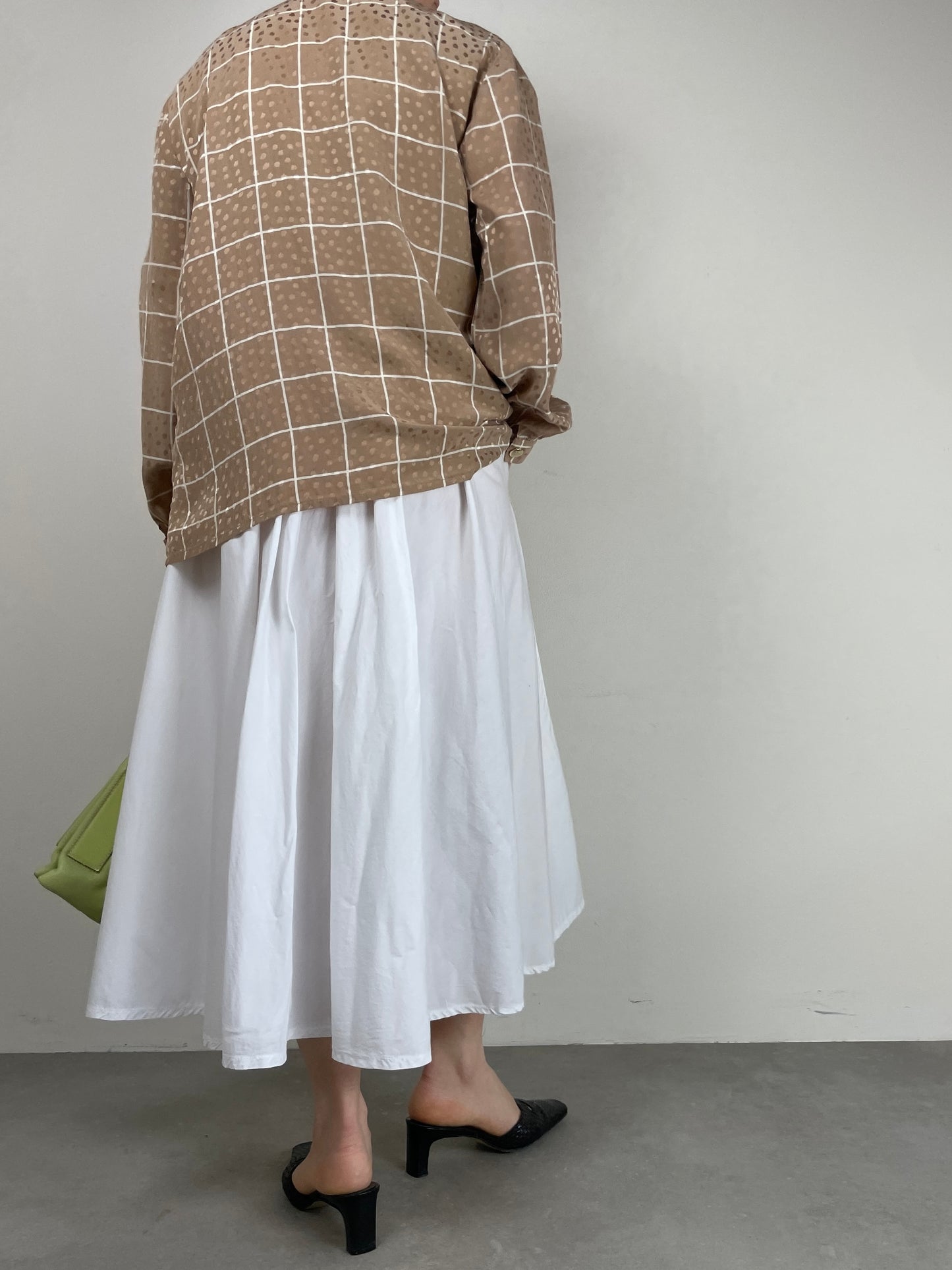 Camicia vintage in pura seta a fantasia