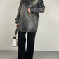 Giacca in vera pelle effetto distressed