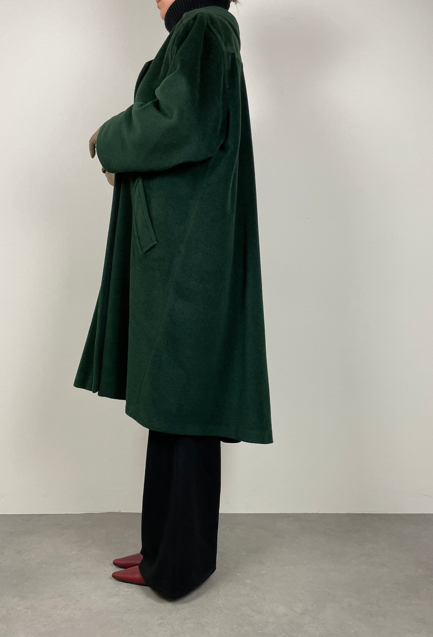 Max Mara green oversize coat