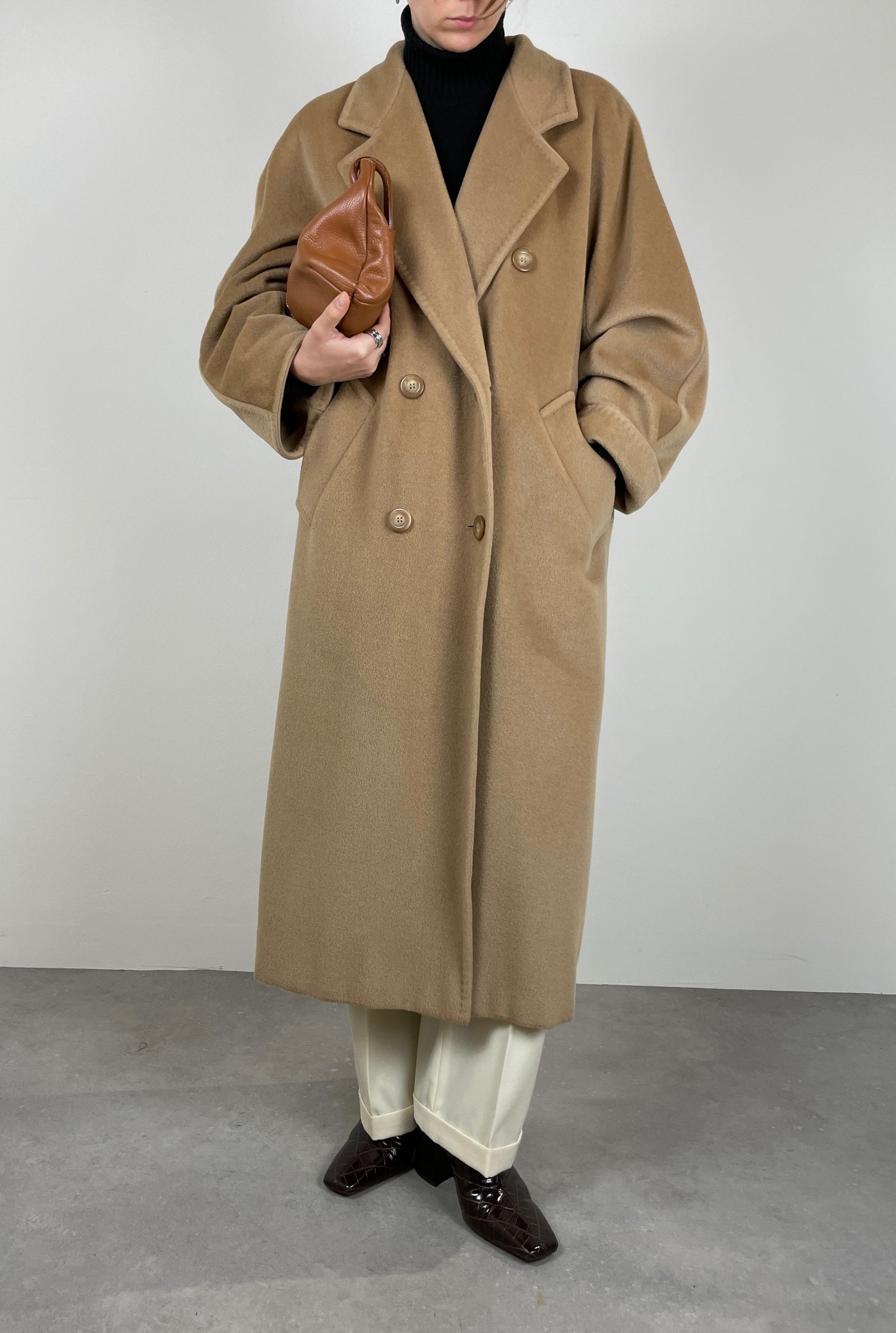 Camel Wool Coat Max Mara Cappotto Cammello Double Breasted Coat