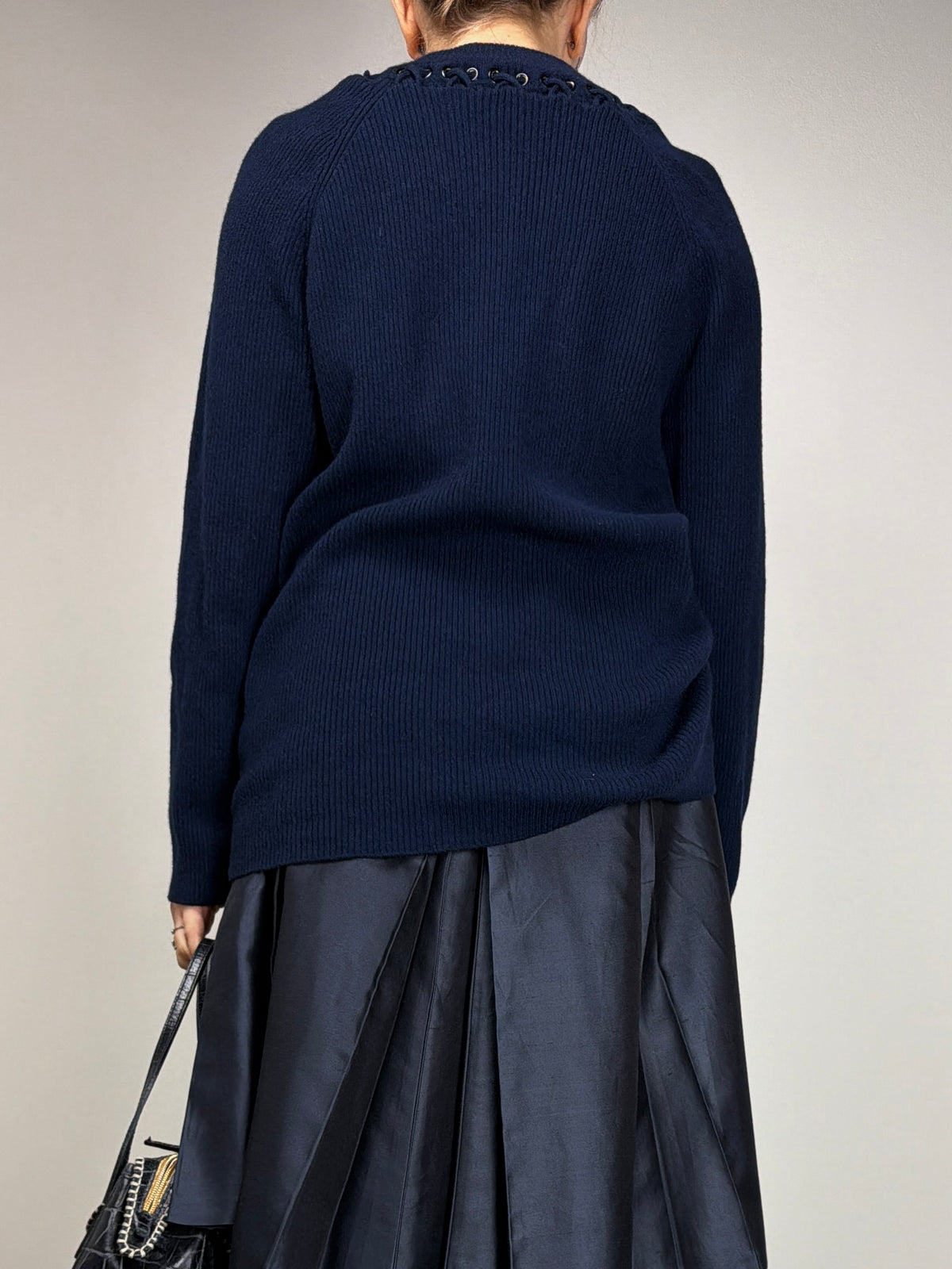 Maglione in lana e cashmere con intrecci