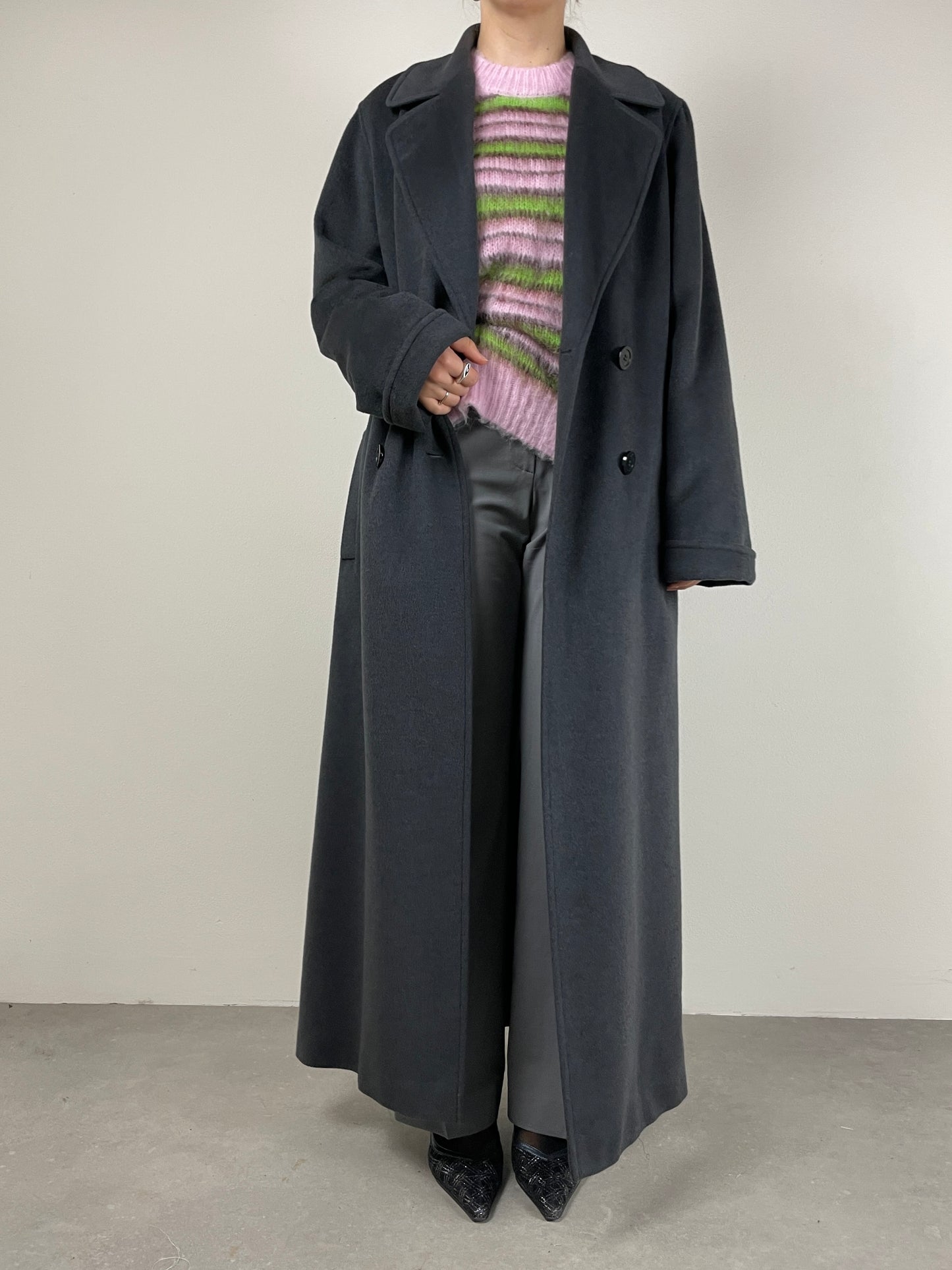 Cappotto vintage in angora e lambswool