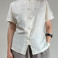 Camicia con ricami in pura seta