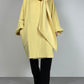 Cappotto in lana angora e cashmere con sciarpa integrata