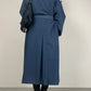 Trench vintage con gilet staccabile in vera pelliccia lapin