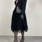 Blazer nero con ricamo intagliato
