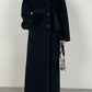 Black wool long coat