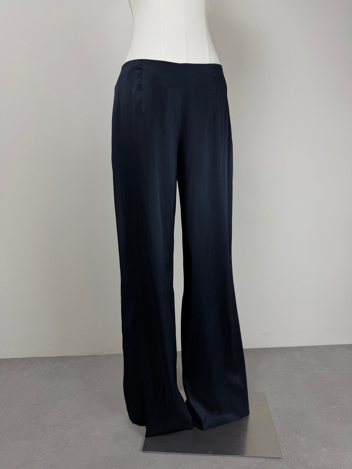Pantaloni Alberta Ferretti in seta blu