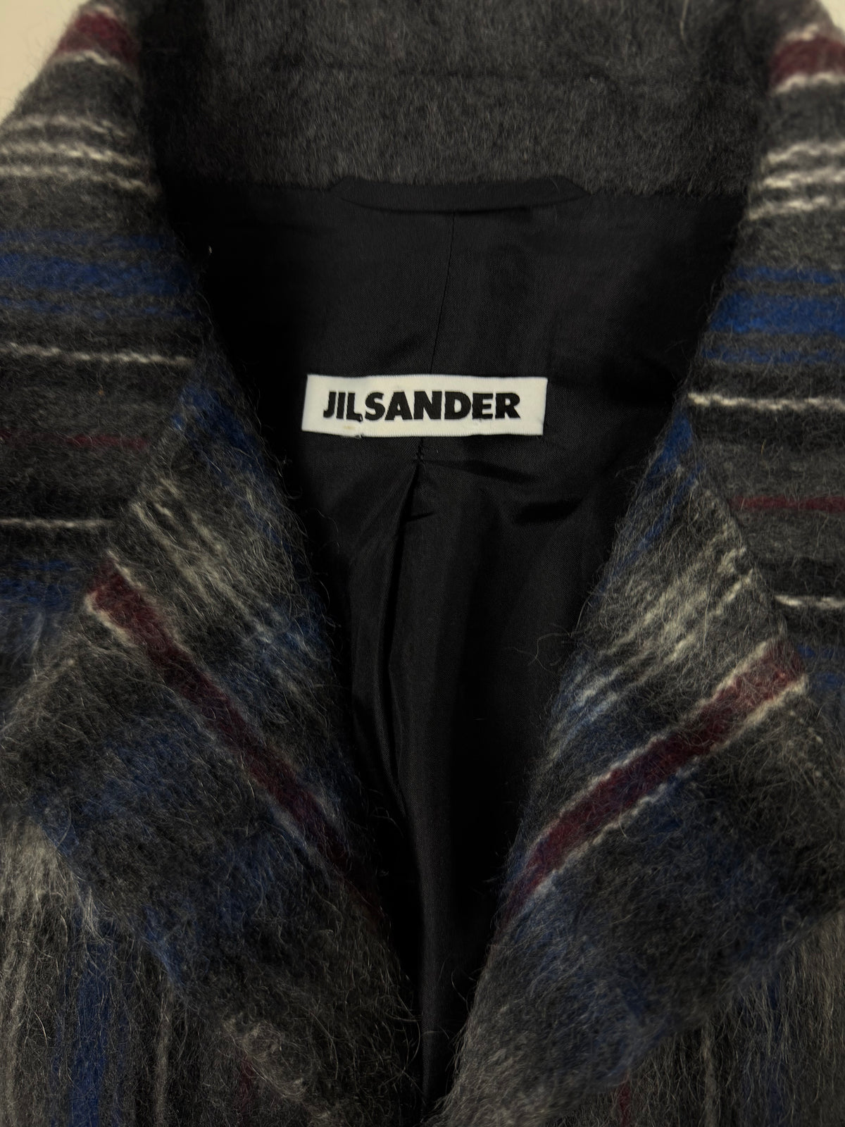 Blazer Jil Sander in mohair spazzolato tartan