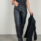 Black leather pants