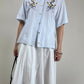 Camicia vintage in cotone con ricamo