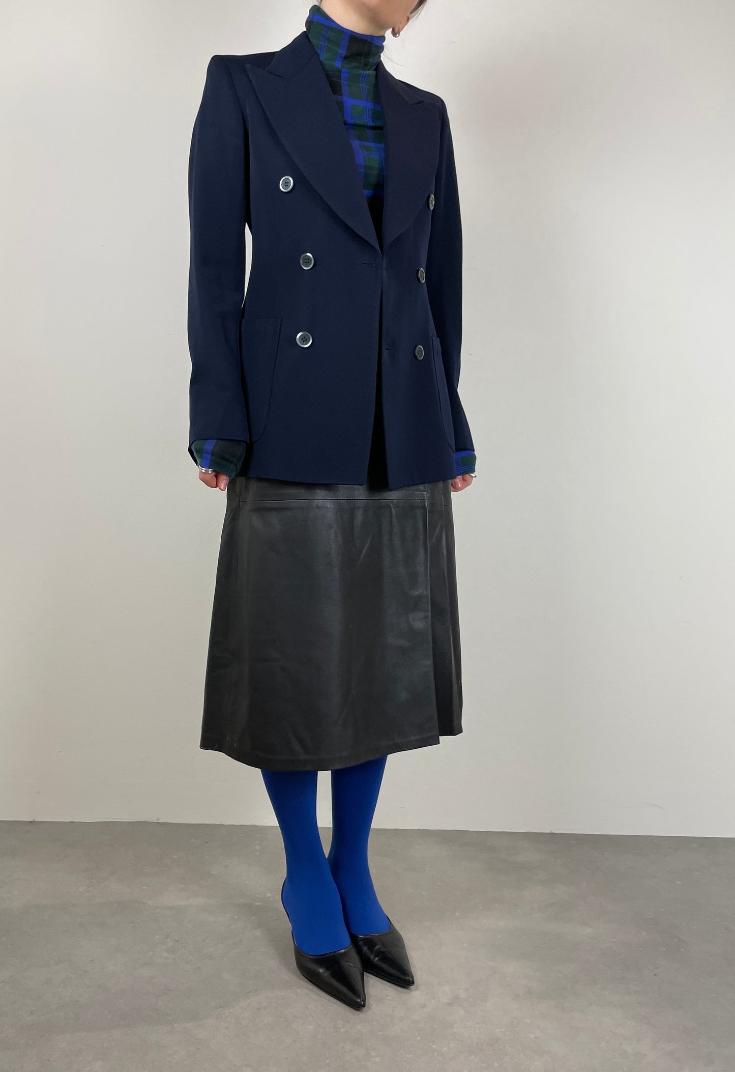 Blue wool tailored blazer