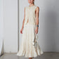Gilet in seta ricamato con perline
