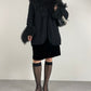 GENNY cardigan in misto mohair e seta con pelliccia Mongolia