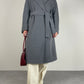 Cappotto in beaver di pura lana vergine color grigio