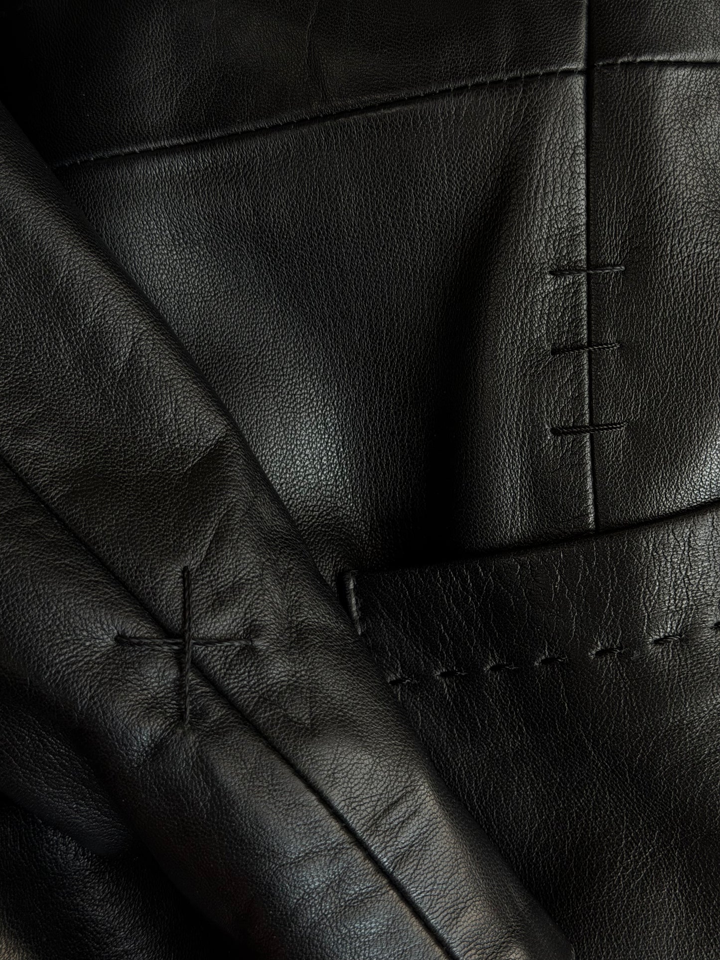 Giacca in vera pelle made in Italy con impunture