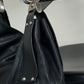Maxi bag in vera pelle martellata