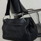 Shoulder bag in vera pelle con anelli