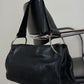 Shoulder bag in vera pelle con anelli