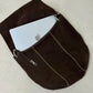 Maxi borsa in camoscio marrone