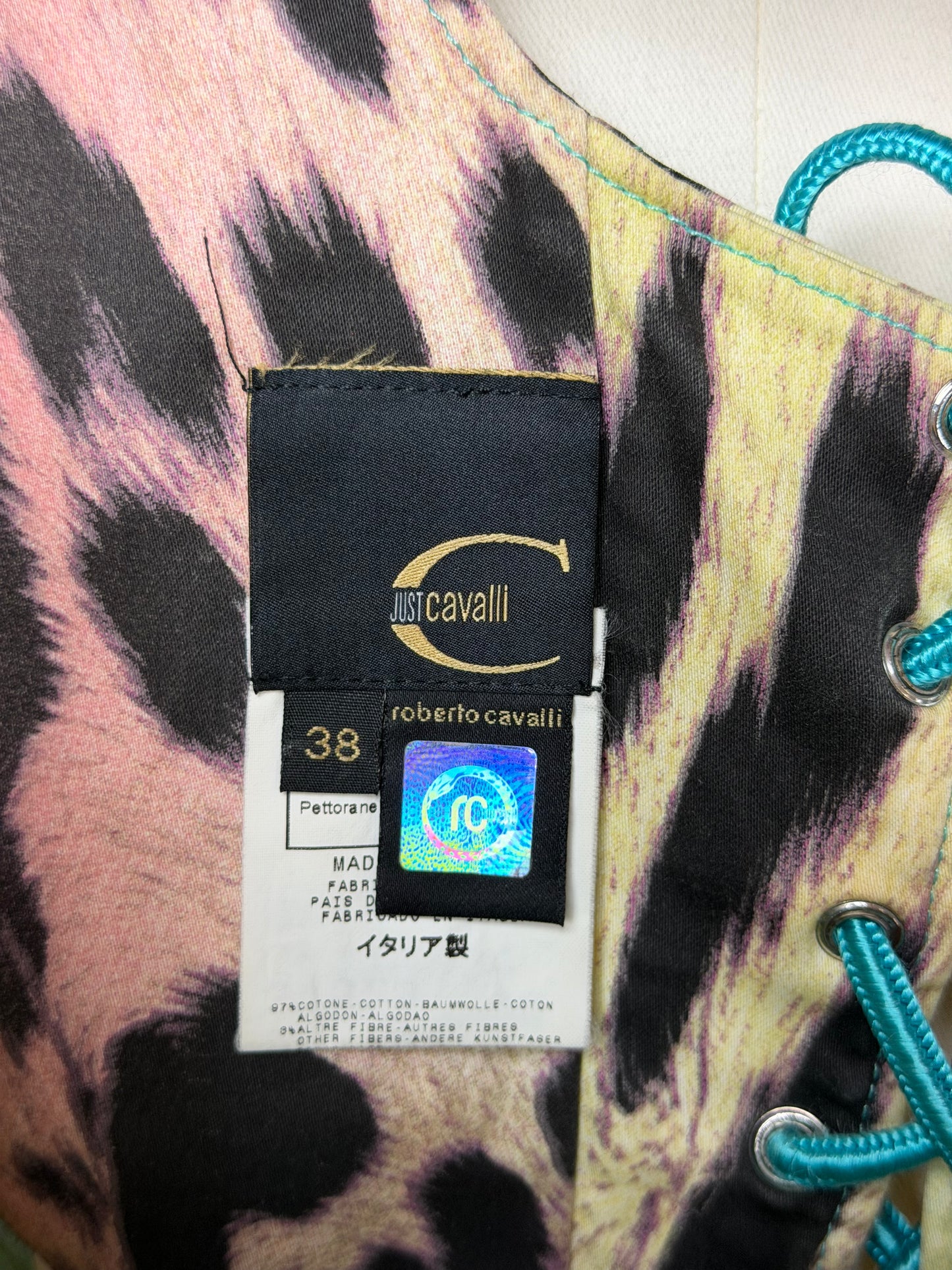 Bustino JUST CAVALLI leopardato anni 2000