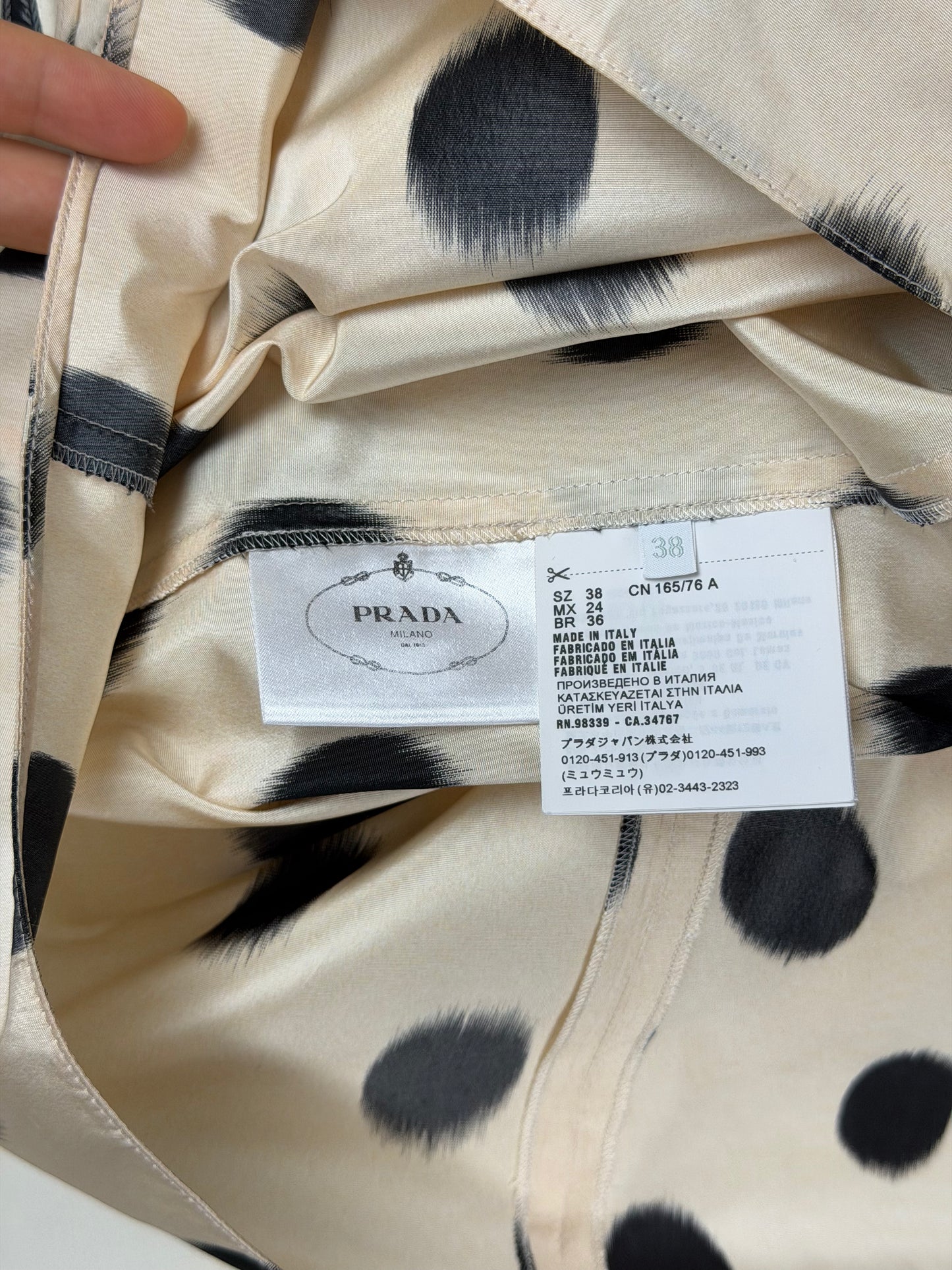 Top PRADA SS 2021 in seta