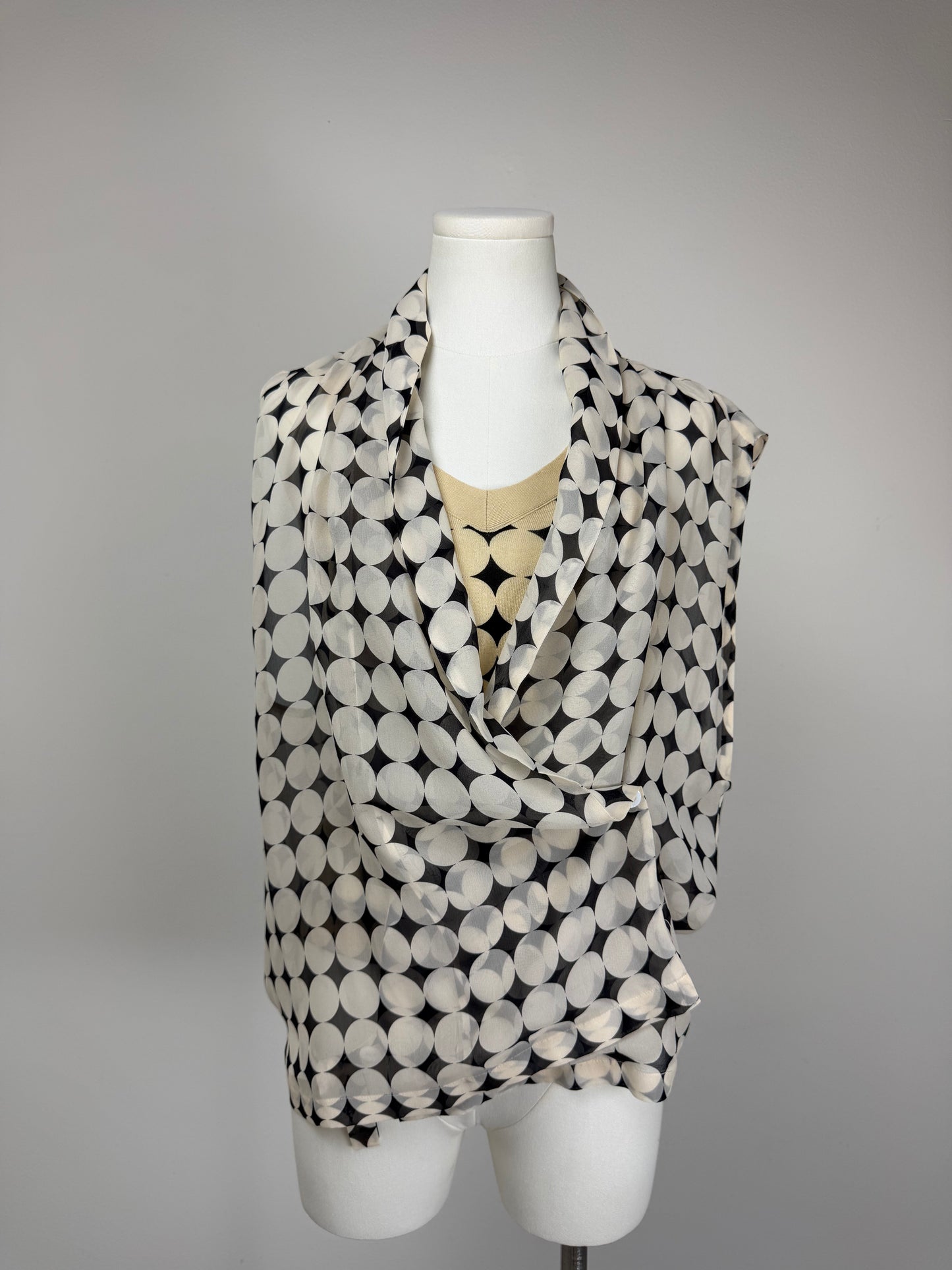 DRIES VAN NOTEN blusa in seta con top in cotone