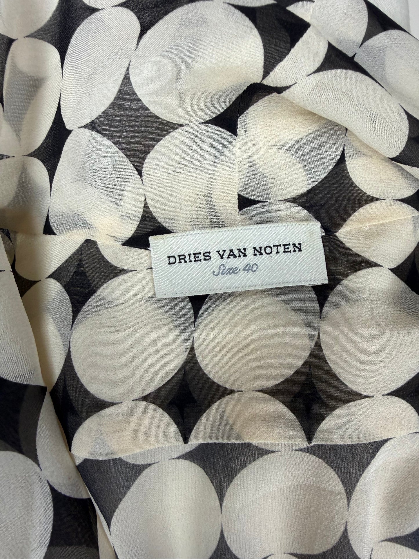 DRIES VAN NOTEN blusa in seta con top in cotone