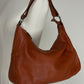 Borsa in vera pelle color caramello