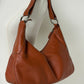 Borsa in vera pelle color caramello