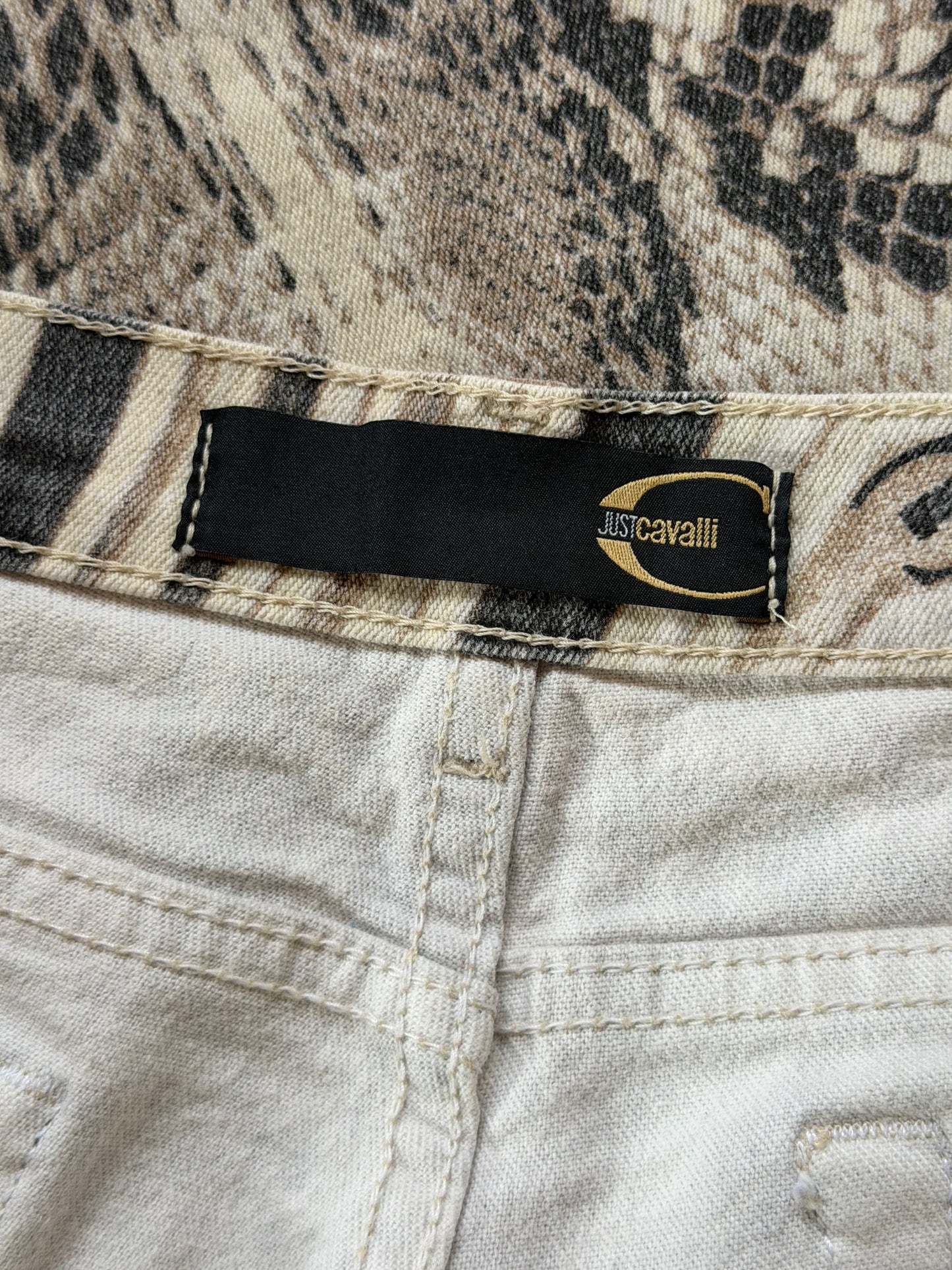 Just Cavalli pantaloni a fantasia pitonata astratta