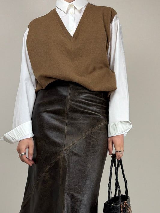 N°21 camicia effetto gilet in cotone e lana