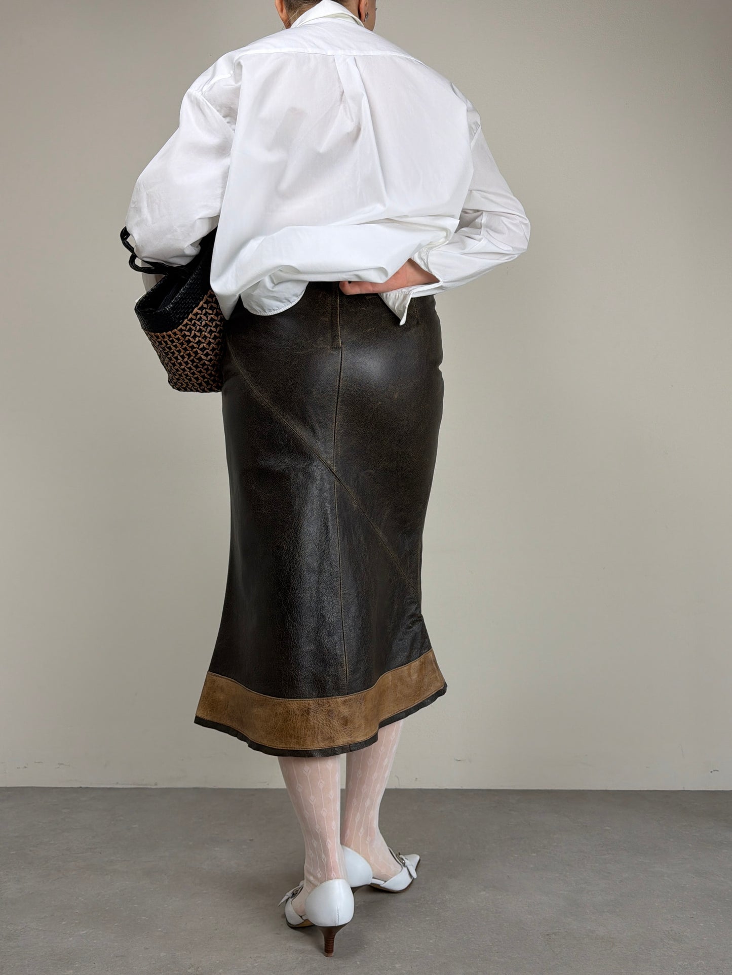 N°21 camicia effetto gilet in cotone e lana