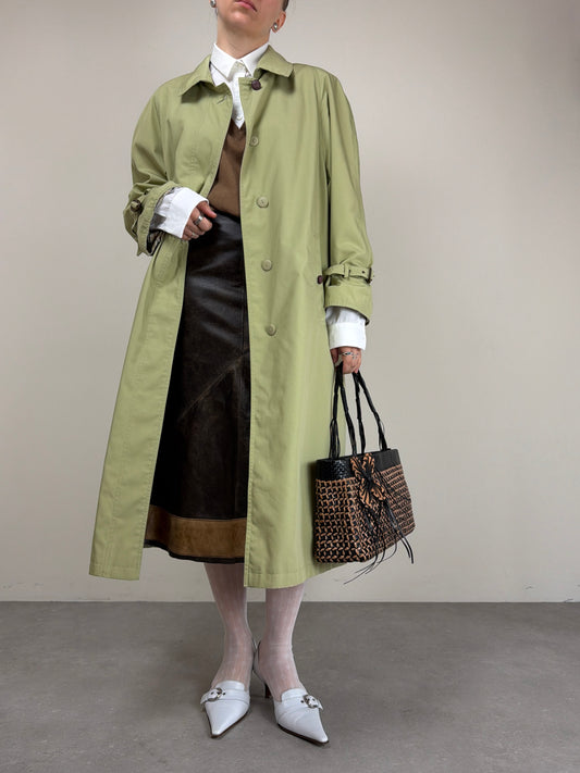 Trench vintage color pistacchio