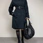 Trench Allegri blu con cintura
