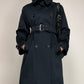 Trench Allegri blu con cintura